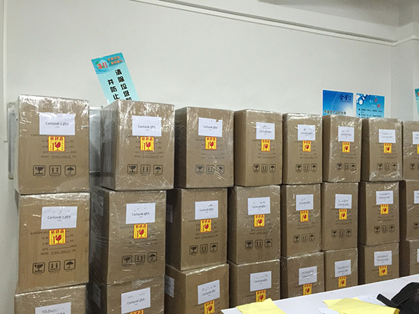 Shipment after packing